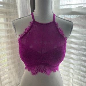 VS Pink High Neck Bralette NWOT